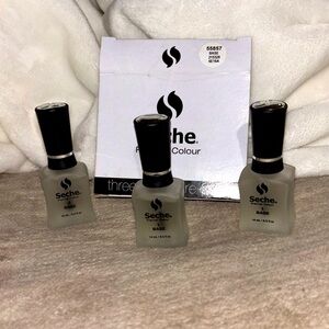 Base coat clear Seche Three bottle set new unused